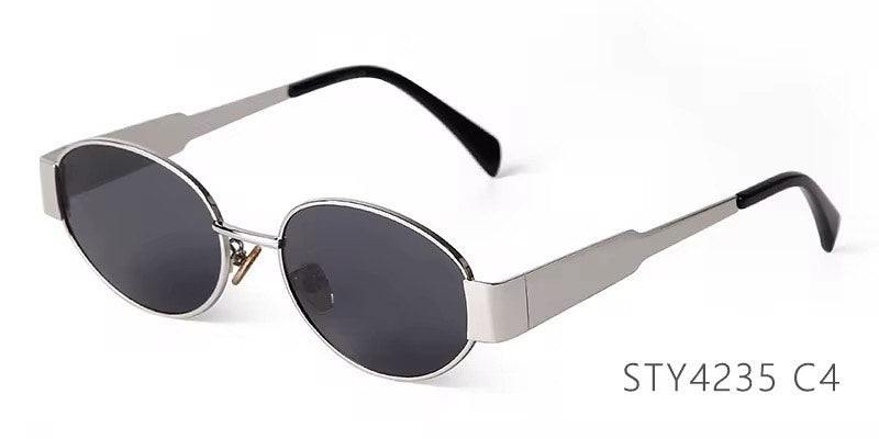 Oval Sunglasses UV400 Protection Metal Frame Women Classic Vintage